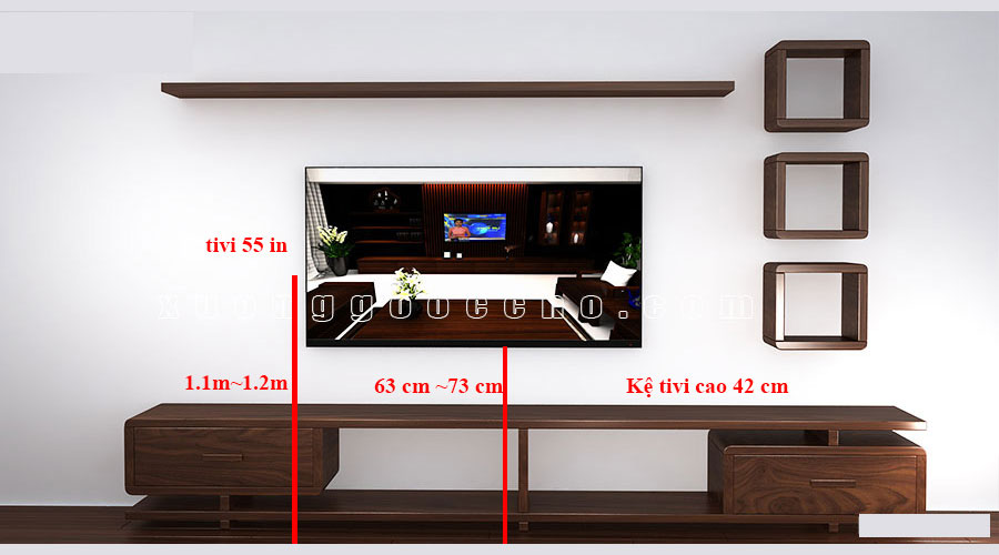 Chiều cao treo tivi bao nhiêu là phù hợp?